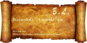 Buzeskó Leonóra névjegykártya